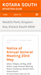 Mobile Screenshot of kotarasouthathletics.org.au